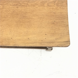 Mouseman oak rectangular coffee table by Robert Thompson of Kilburn, W83cm, H40cm, D37cm