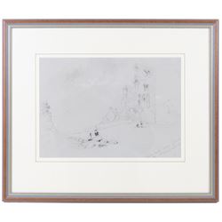 John Wilson Carmichael (British 1800-1868): 'Scarborough from the North West' and 'Scarborough Castle looking towards the North', pair of pencil sketches signed titled and dated 1835?, 24cm x 34cm (2)