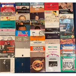 Mostly Jazz vinyl records including 'Tommy Dorsey And His Orchestra Song of India', 'Live Performances Never Before On Record Spotlighting The Fabulous Dorseys', 'Jimmy Dorsey In Disco Order volume 5', 'The Very Best Of Michael Holliday 16 Favourites Of The Fifties' etc, approximately 120 