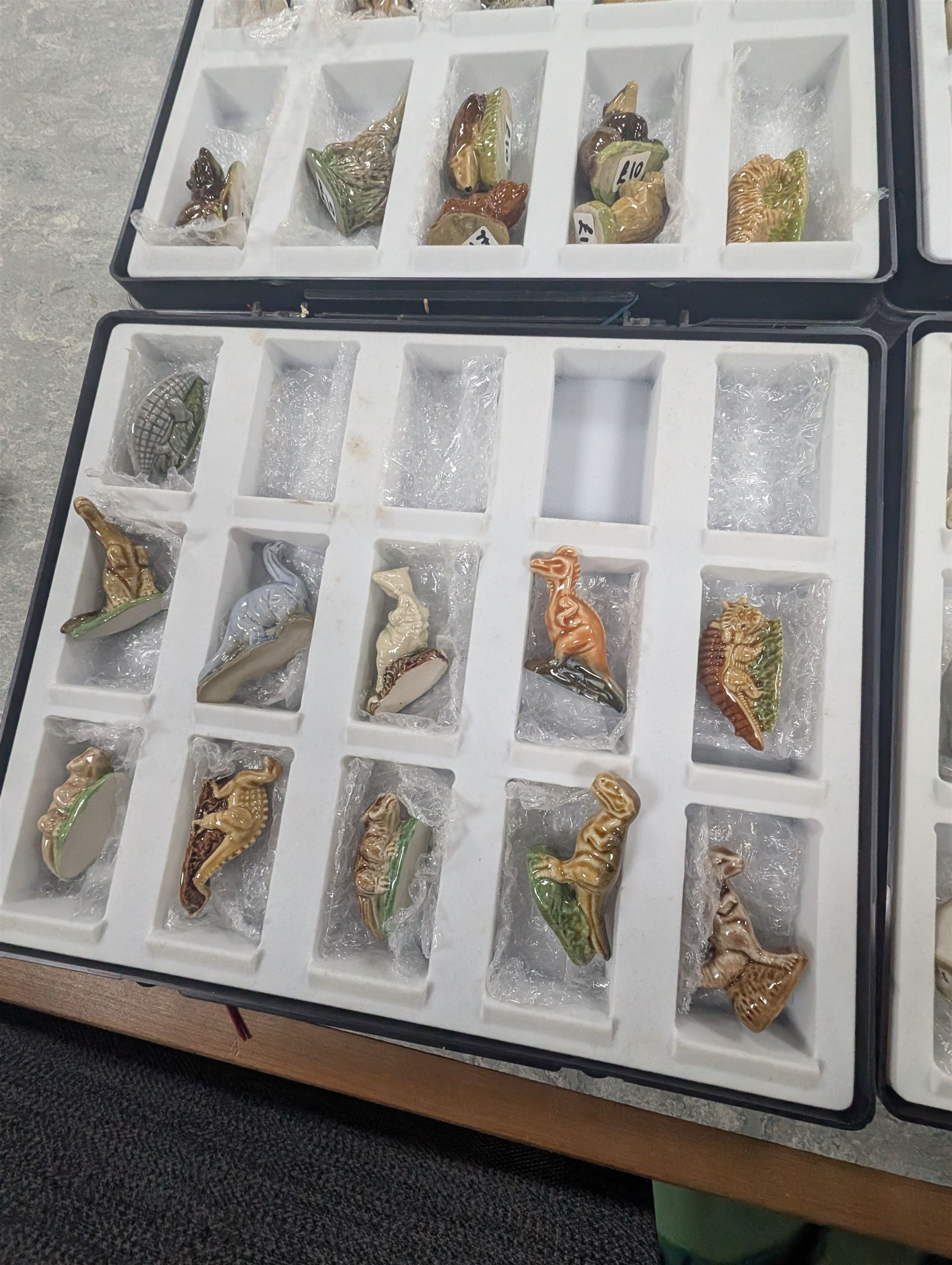 Large collection of Wade Whimsies, including Happy Family, Water Life, KP Friars, Whoppahs, etc