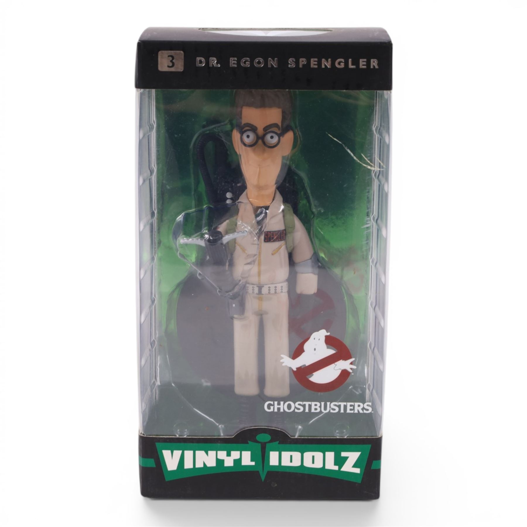 Neca Back to the Future Marty Mcfly figure, AMT Ghostbusters Ecto-1A 1:25 scale model kit and Vinyl Idolz Egon Spengler figure, all boxed