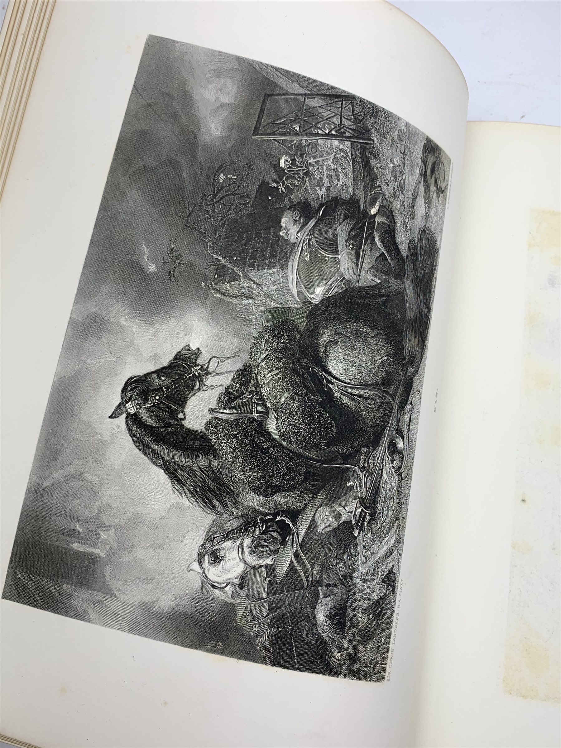 Landseer's Works, Vol I, comprising Forty-Four Steel Engravings and about Two Hundred Woodcuts, London: Virtue & Co Limited, leather and tool bound. 