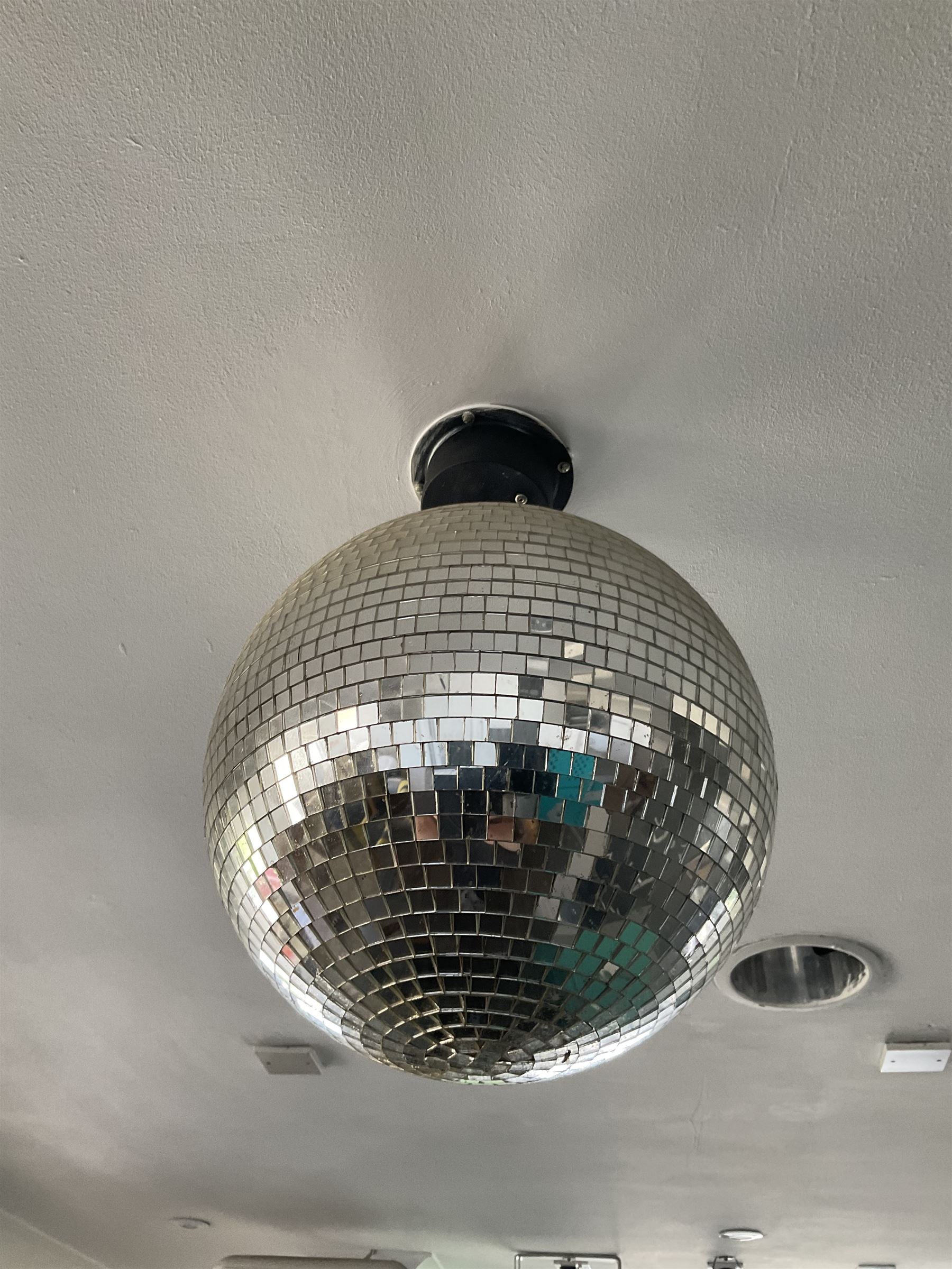 Disco equipment - Four Peavey Impulse 1012 2000W speakers, two Polaris disco lights, two stainless disco lights, laser light and disco ball- LOT SUBJECT TO VAT ON THE HAMMER PRICE - To be collected by appointment from The Ambassador Hotel, 36-38 Esplanade, Scarborough YO11 2AY. ALL GOODS MUST BE REMOVED BY WEDNESDAY 15TH JUNE.