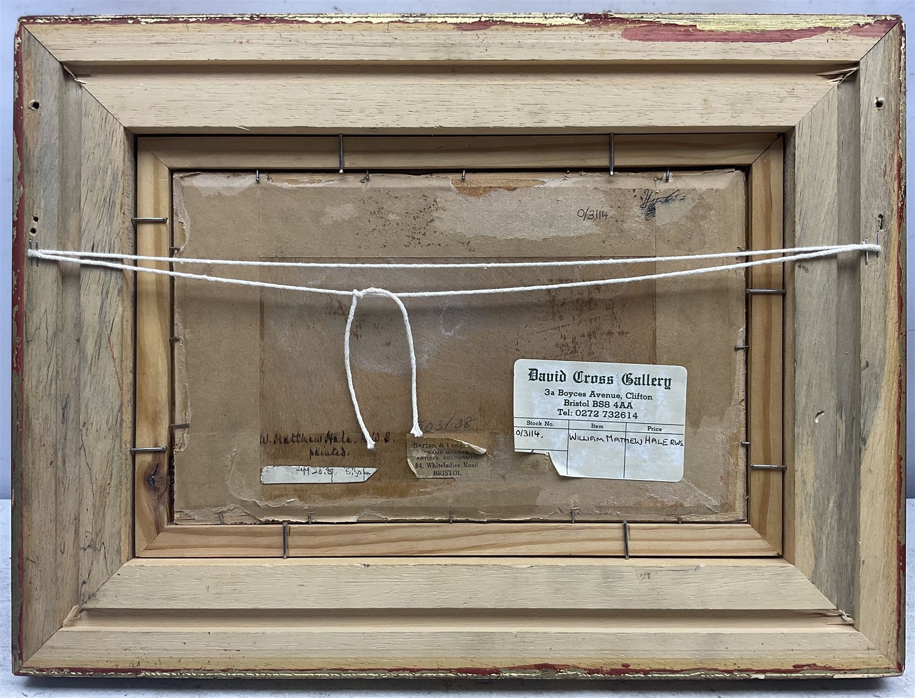 William Matthew Hale (British 1837-1929): Fishing Fleet off the Pier Head, oil on canvas laid on to panel, signed verso 14cm x 24cm 
Provenance: with the David Cross Gallery, Bristol, label verso