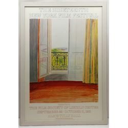 After David Hockney (British 1937-): 'The Nineteenth New York Film Festival', exhibition poster pub. 1981, 99cm x 67cm