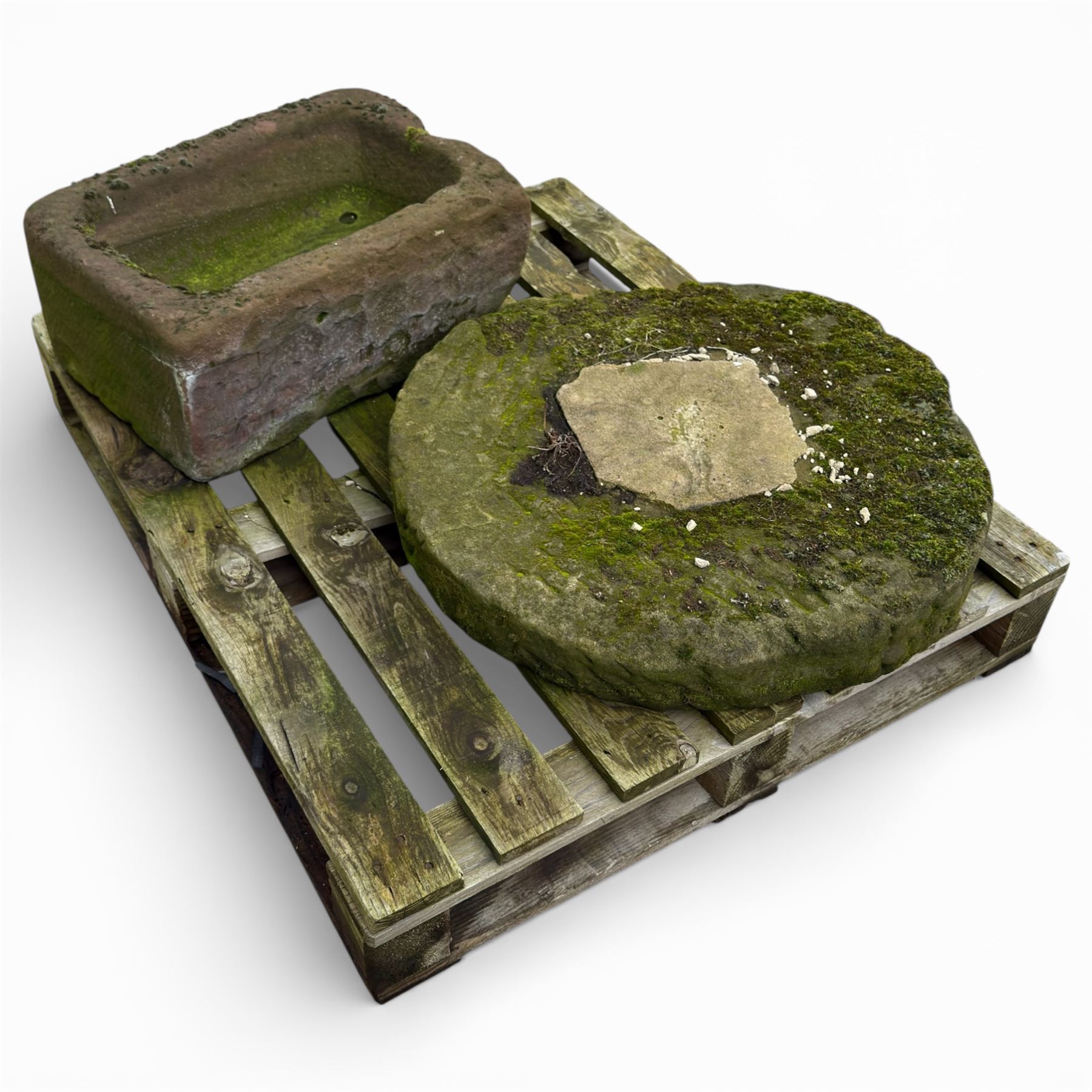 Millstone Along with 19th century stone trough