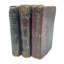 The Works of Mr. William Shakespear. 1750. Volumes four and five only. Bound in full leather; and Goldsmith Oliver: Essays, Poems and Plays. 1816. Engraved title page and frontispiece. Full leather binding (3)