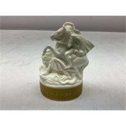 Royal Worcester limited edition 284/1817 St. George and the Dragon candle snuffer, with certificate, H9.5cm