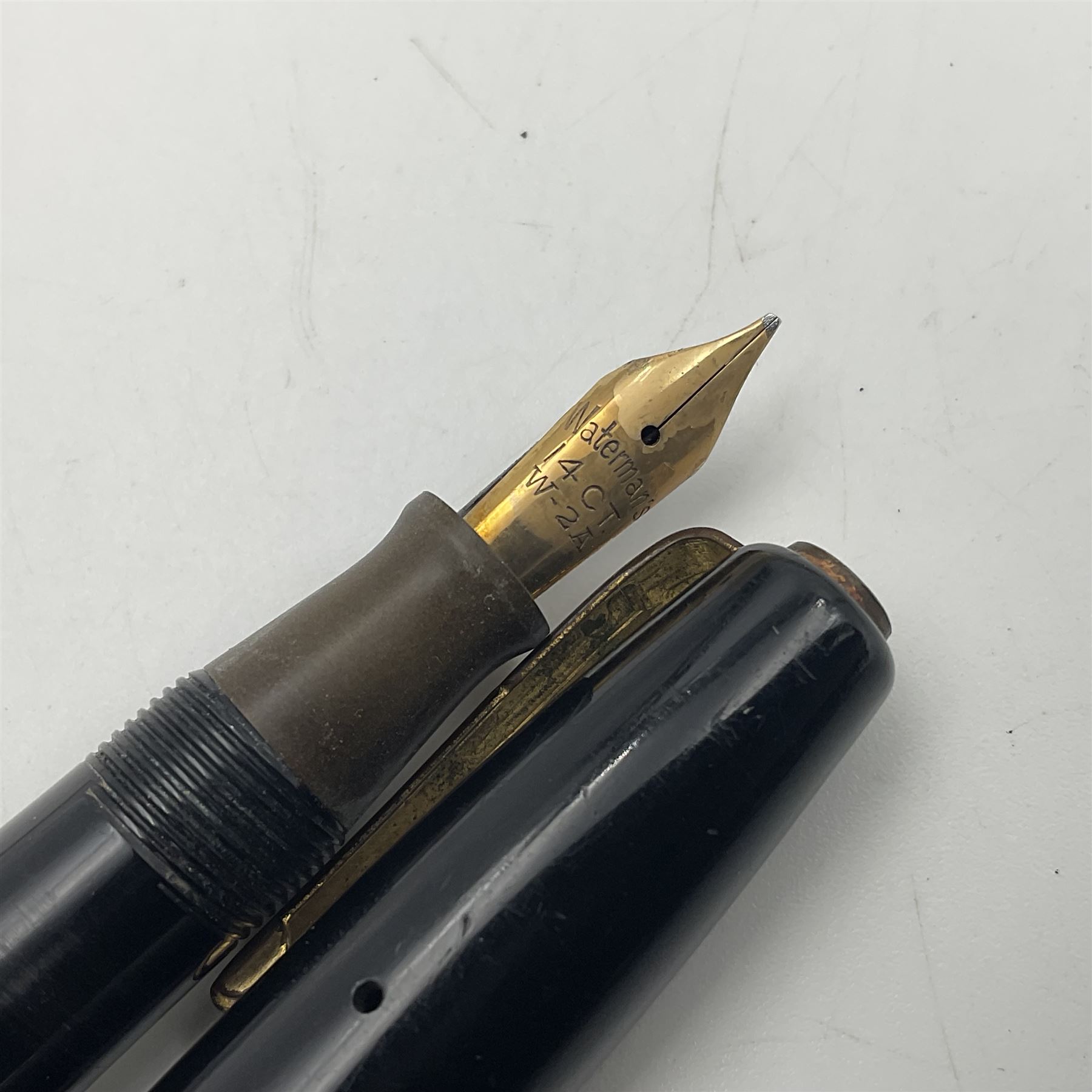 Five Waterman's fountain pens, to include Ideal, 152V, 701 etc, four with 14ct gold nibs