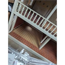 Burton Toys 'Caroline's Home' dolls house and a collection of dolls house furniture and accessories