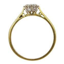 18ct gold single stone brilliant cut diamond ring, Birmingham 1982, diamond approx 0.70 carat