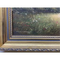 Richard Blowey (British 1947-): Cornish Landscape, oil on canvas signed 29cm x 39cm 