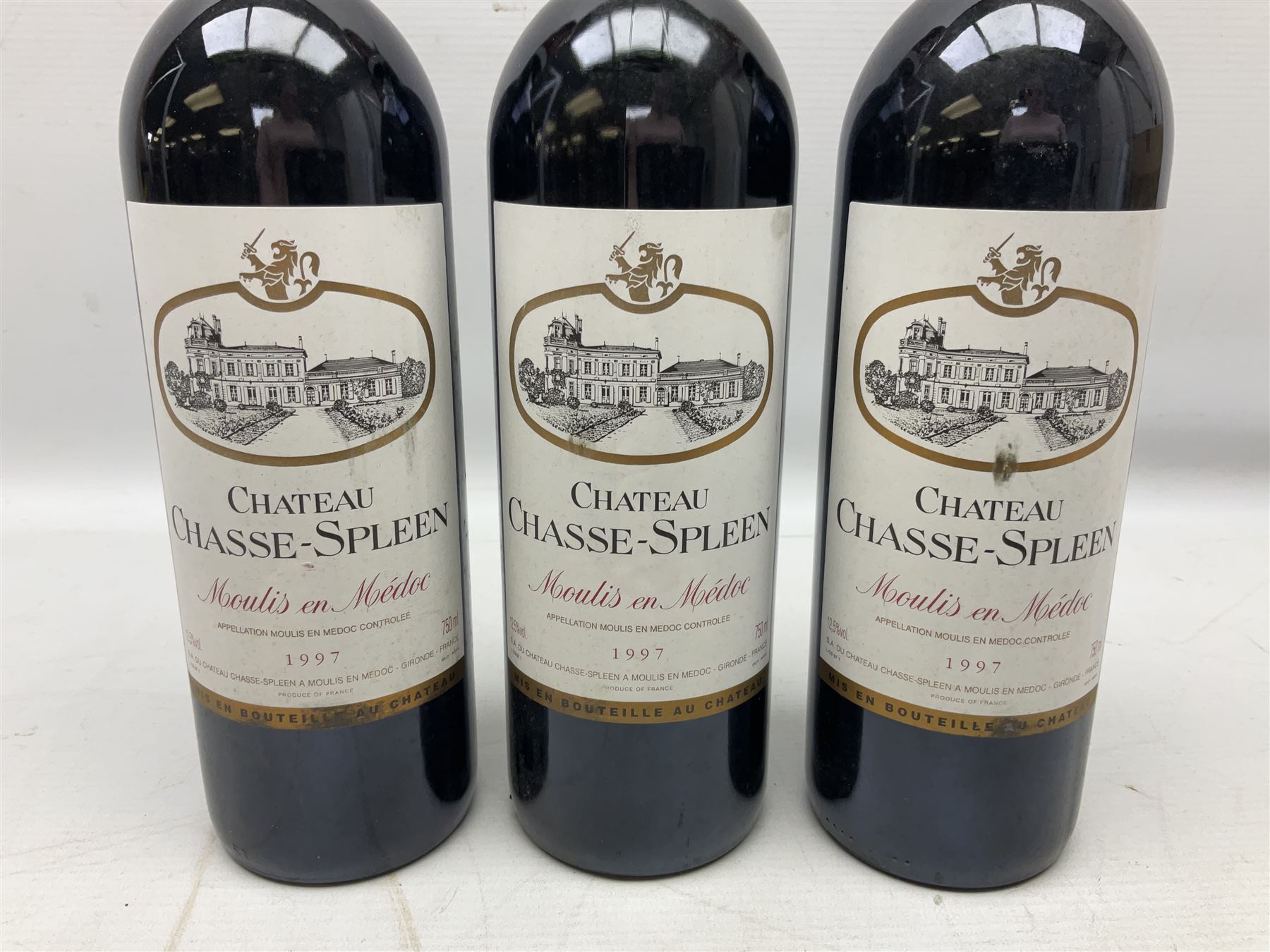 Chateau Chasse Spleen 1997 Moulis-en-Medoc, 750ml, 12.5% vol, five bottles