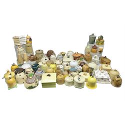 Large collection of honey pots, of various shapes, to include examples from Crown Devon, Marutomo ware, W.H Gloss, Goebel etc 