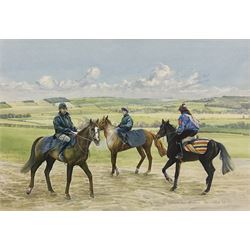 David Hall (British Contemporary): 'Early Morning Workout near Malton', watercolour signed titled and dated '95, 35cm x 49cm