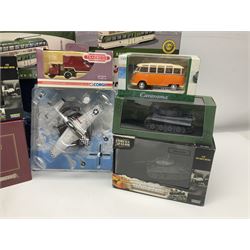 Thirty-eight modern die-cast models/sets  including Corgi and Lledo 1:76 scale Trackside vehicles; Unimax, Atlas and other tanks; TV & film related; advertising and promotional; QEII 80th Birthday etc; all but one boxed (38)
