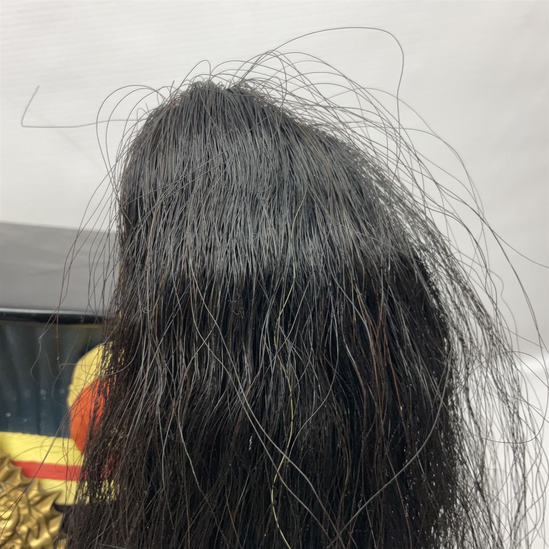 Lancers cap with original 19th century fittings for the 16th Lancers on a modern fibre glass shell with liner