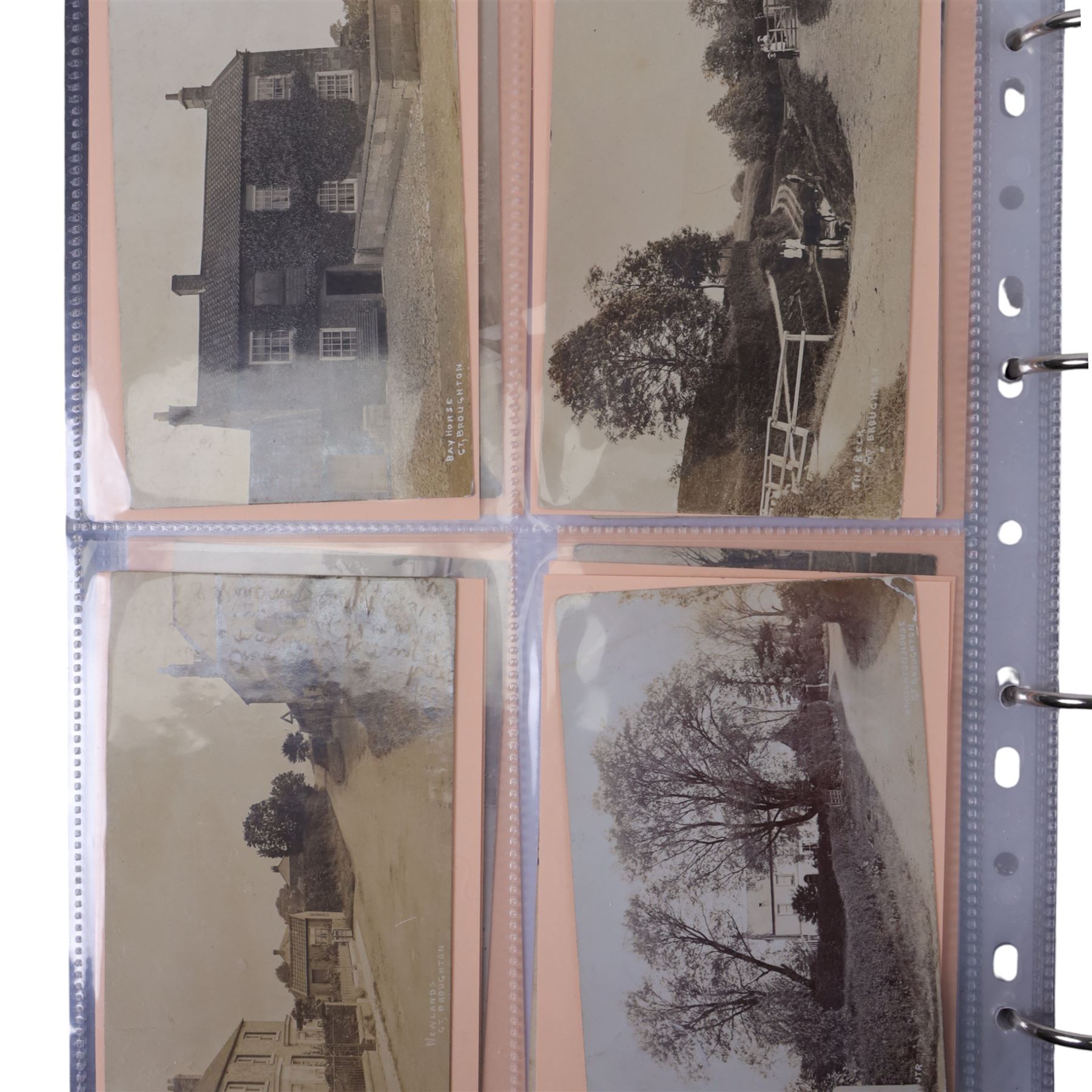 Five-hundred and thirty one late 19th and early 20th century real photographic postcards produced by J.T.Ross, depicting  daily life, village scenes, landmarks and street views of Whitby, the surrounding villages and South Teeside, including fifty-two modern copies, all housed within three postcard albums and accompanied by four copies of Ross, Photographer, Whitby 'The Life and Work of a Yorkshire Artist' by Colin Bullamore which provides a detailed overview of his life and work