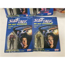 Star Trek - Eaglemoss Official Starships Collection three unopened issue No.1 and Issue No.2; five boxed Fabbri metal figures; and four carded action figures; together with Dr. Who - Eaglemoss Official Figurine Collection unopened Issue No.1; Dr. Who Monster Invasion parts 2 & 3, both unopened; four Dapol carded Dr. Who action figures and two others.