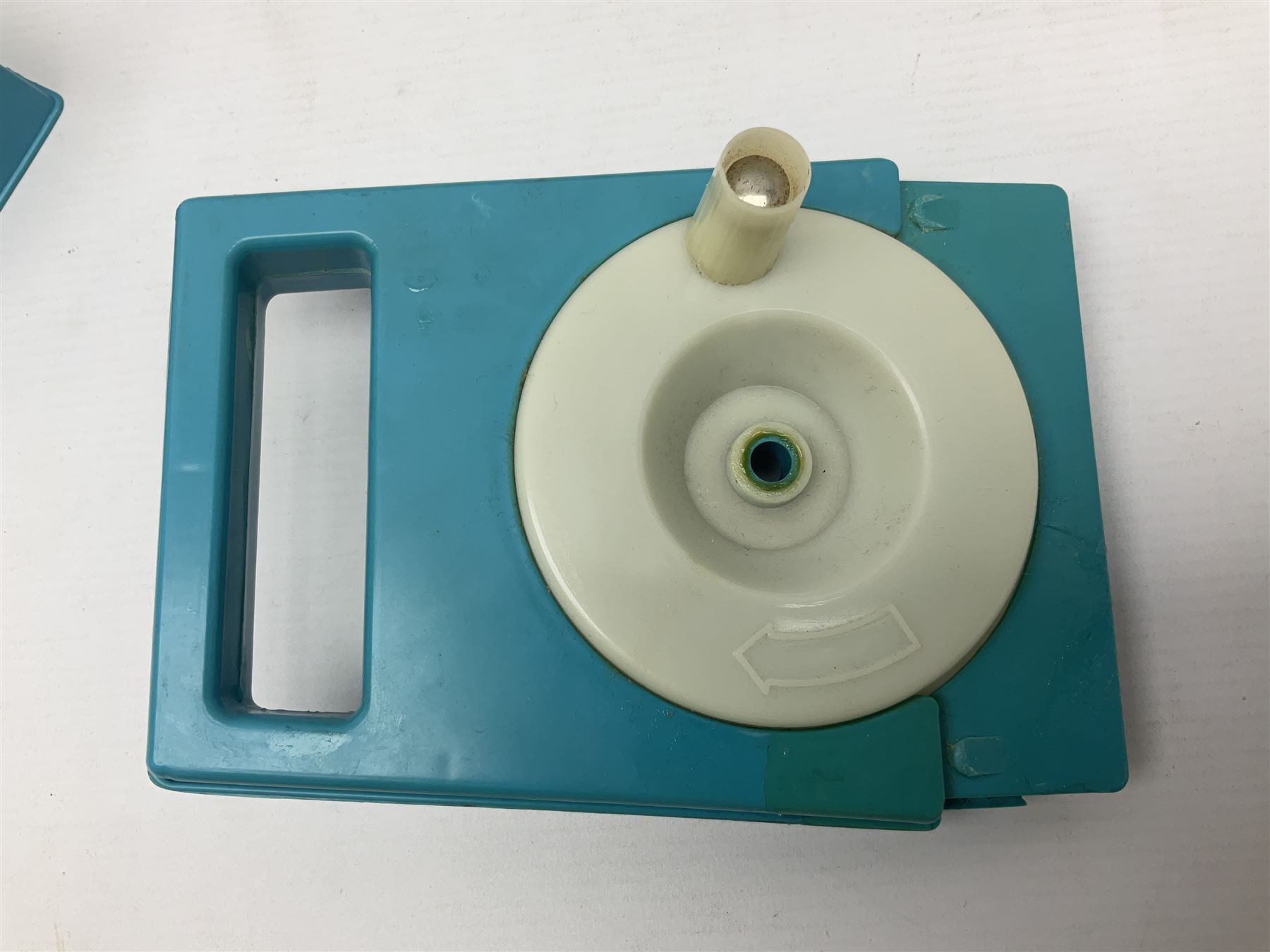 Ideal Derry Daring and Her Trick Cycle, with clothed figure on trick cycle and winder; in original illustrated box dated 1975