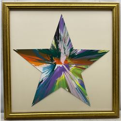 Damien Hirst (British 1965-): Star Spin Painting 2009, acrylic on die-cut wove paper, with artist's inkstamp signature and blindstamp verso, pub. Pinchuk Art Centre, Ukraine, 52.5 x 55.3cm)
