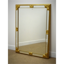  Large rectangular Deknudt gilt framed bevel edge mirror, W91cm, H119cm  