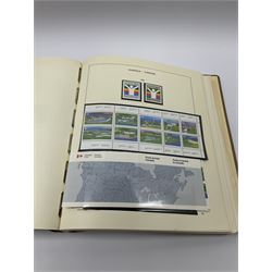 Collection of mostly mint Canadian stamps from 1952 onwards, including some higher values, housed in a 'Schaubek Briefmarken Album Nr944 Kanada' 