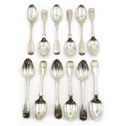 Set of six silver teaspoons by William Hutton & Sons London 1897 and a further set approx 11.2oz  