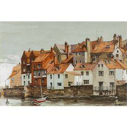 Terry Logan (British 1938-): 'Whitby Harbour II', watercolour signed, titled verso 23.5cm x 35cm