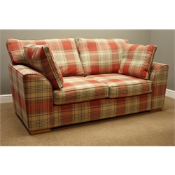  Next Home two seat sofa upholstered in tartan fabric, W190cm, D99cm  