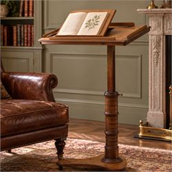 Late Victorian mahogany adjustable reading stand, the rectangular top with moulded and rou...