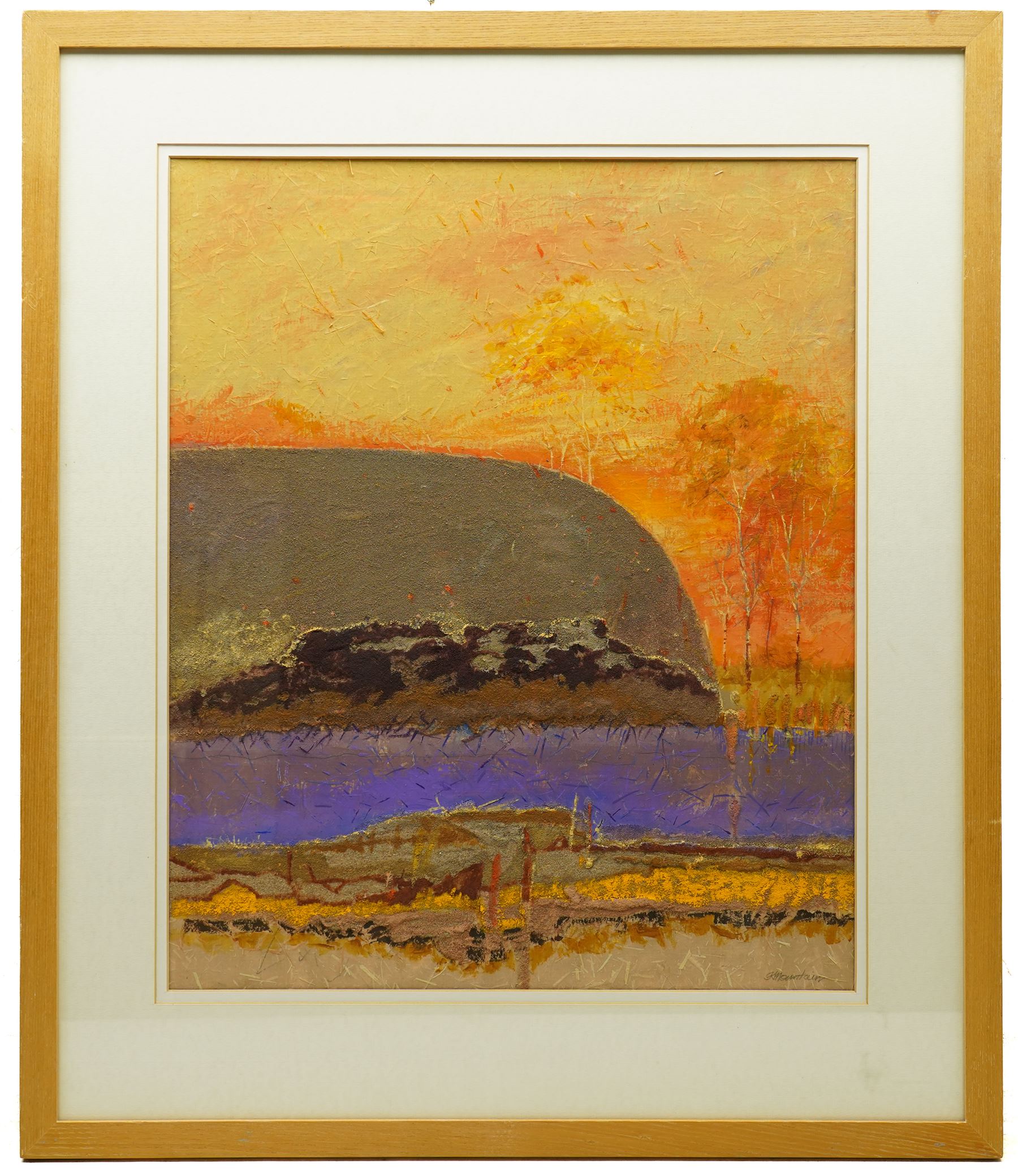 Keith Mountain (British 1944-): Sunset, mixed media signed 50cm x 41cm 