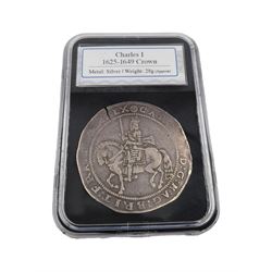 Charles I (1625-1649) silver crown coin