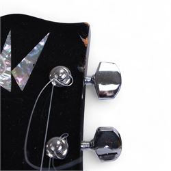 Kay K30 Les Paul style electric guitar, black body and scratch plate, serial no. 70831135, in black hardcase, guitar L100cm