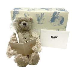 Steiff - limited edition teddy bear 'Grandpa' reading a book No.350/1000 EAN 034269; H37cm; boxed with certificate