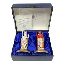 Pair of Minton Royal Wedding heraldic beasts for Mulberry Hall, 105/250 limited edition with box, H16cm