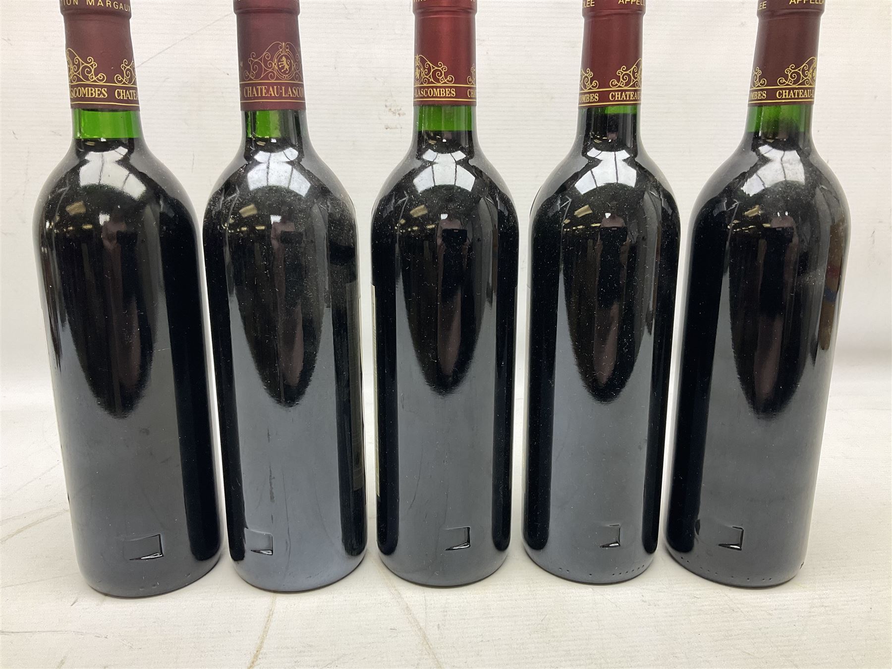 Chateau Lascombes, Margaux, comprising the years 1988, 1989, 1990, 1994 and 1995, 750ml 12.5% vol, together with Chateau Segonnes, 1993 Margaux, 750ml 12.5% vol (6)