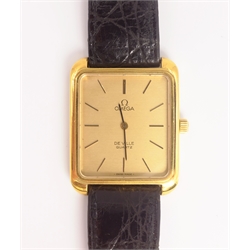  Gentleman's Omega de ville quartz gold-plated wristwatch  