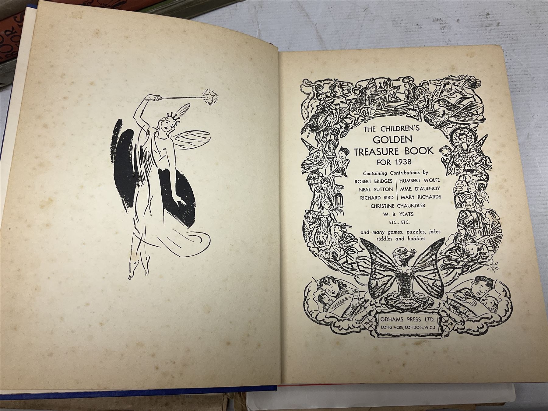 1930s Glevum Series boxed set of 'Coloured and Polished Building Bricks' with instructions; and quantity of 19th century and later children's books including The Fairy-Land of Science by Arabella B. Buckley. 1879; The Wonder Gift Book for Children 1933; The Greyfriars Holiday Annual 1938; The Willie Waddle Book 1933; twelve editions of School Boys Own Library 1937/8; Rainbow Annual 1952 etc