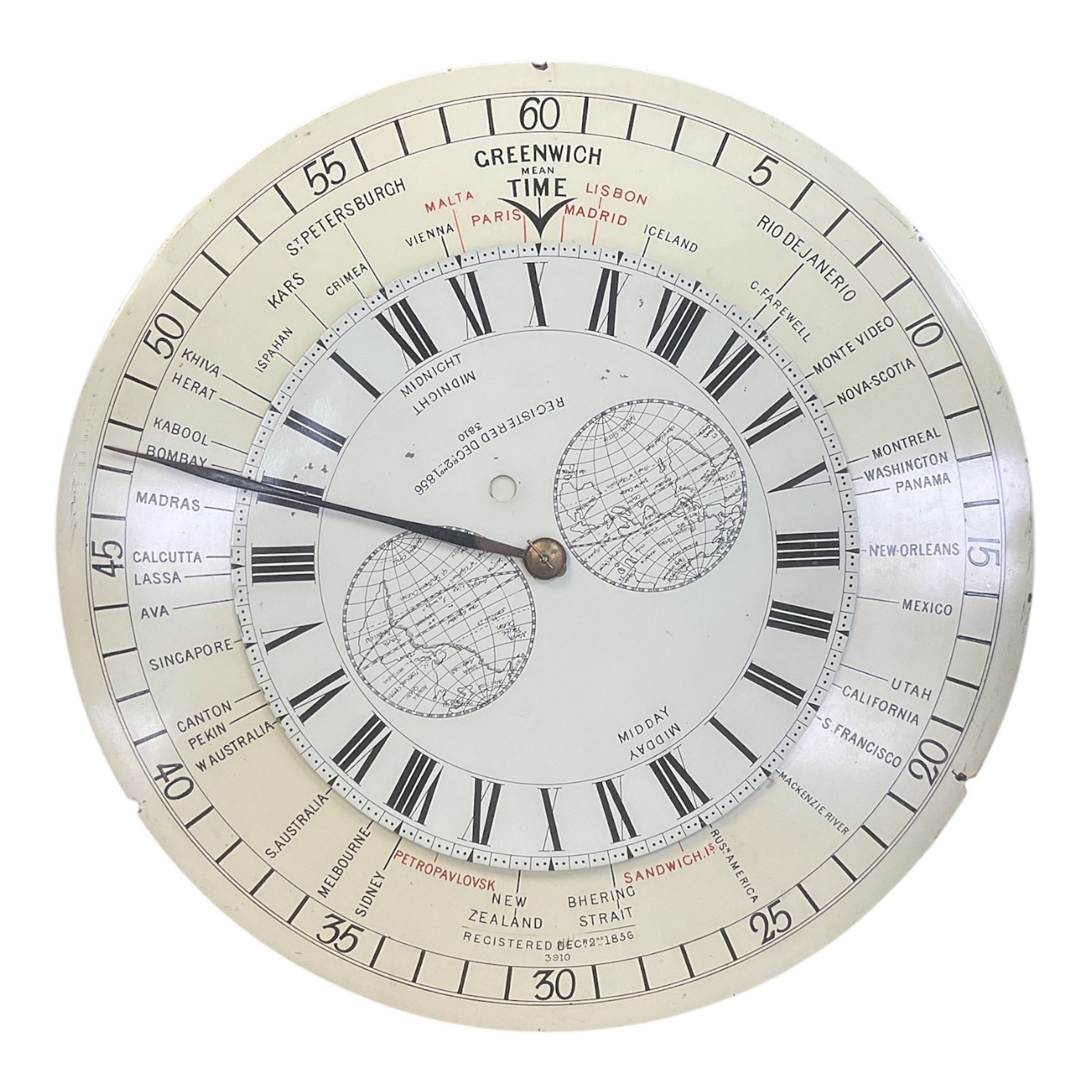 ‘Greenwich Mean Time’ fusee clock movement