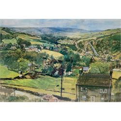 After Trevor Stubley (British 1921-2010): 'Holmfirth', colour print unsigned 55cm x 82cm