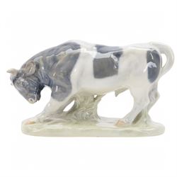 Royal Copenhagen Charging Bull, no.1195, with printed mark beneath H22cm