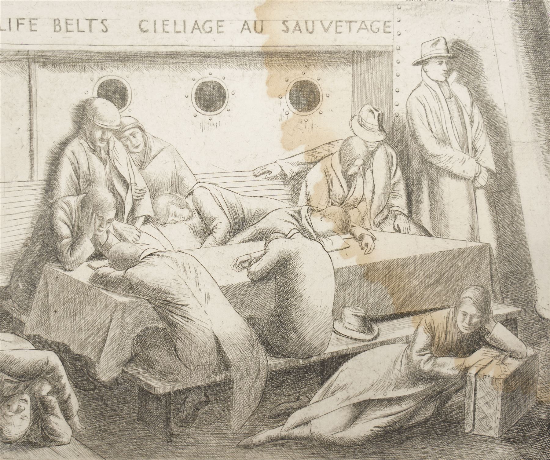 Frederick George Austin (British 1902-1990): The Despairing Voyage, first state drypoint etching signed and dated '32 in the plate 19cm x 23cm (unframed) 
Provenance: direct from the granddaughter of the artist