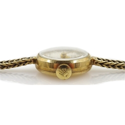  Tudor Royal Rolex 9ct gold bracelet manual wristwatch hallmarked, the bracelet stamped Rolex in original box  