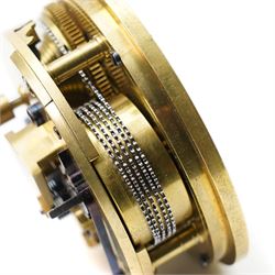 Grant & Son of Carlisle- Fine late 19th century 56 hours (2-day) Marine Chronometer, c1880, in a lockable mahogany brass bound box numbered 5602, with a separate glazed viewing lid and decorative brass shield inset to the top, with a 3-1/2