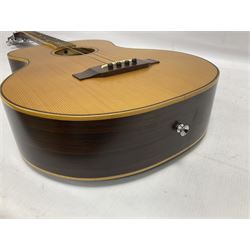 Ozark 'The Ozark Professional' tenor guitar, model no 3372, headstock stamped Ozark and with paper label to interior, in manufacturers hard case, guitar L82cm