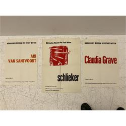Five Drian gallery posters, 1960/70s, along with other gallery invitations and posters