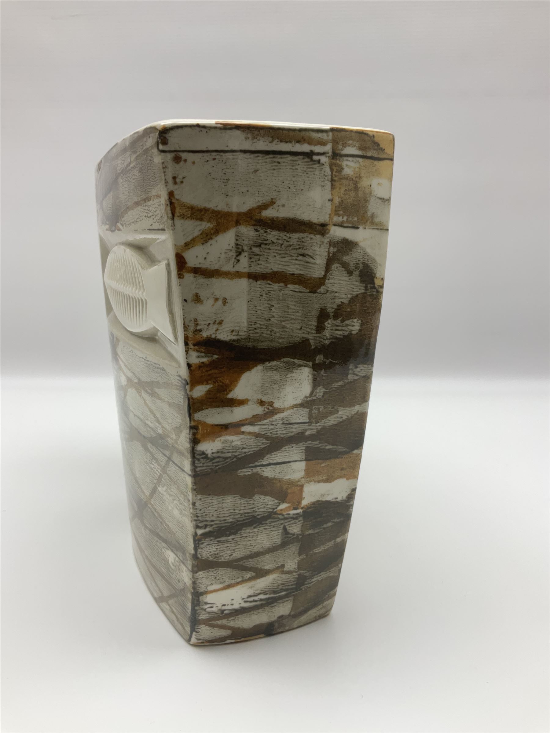 Hornsea Pottery vase, Pisces, circa 1961, designed by Ronald Mitchell, with stamped mark beneath, H21cm