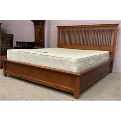 Hardwood 6' Superking bedstead with mattress