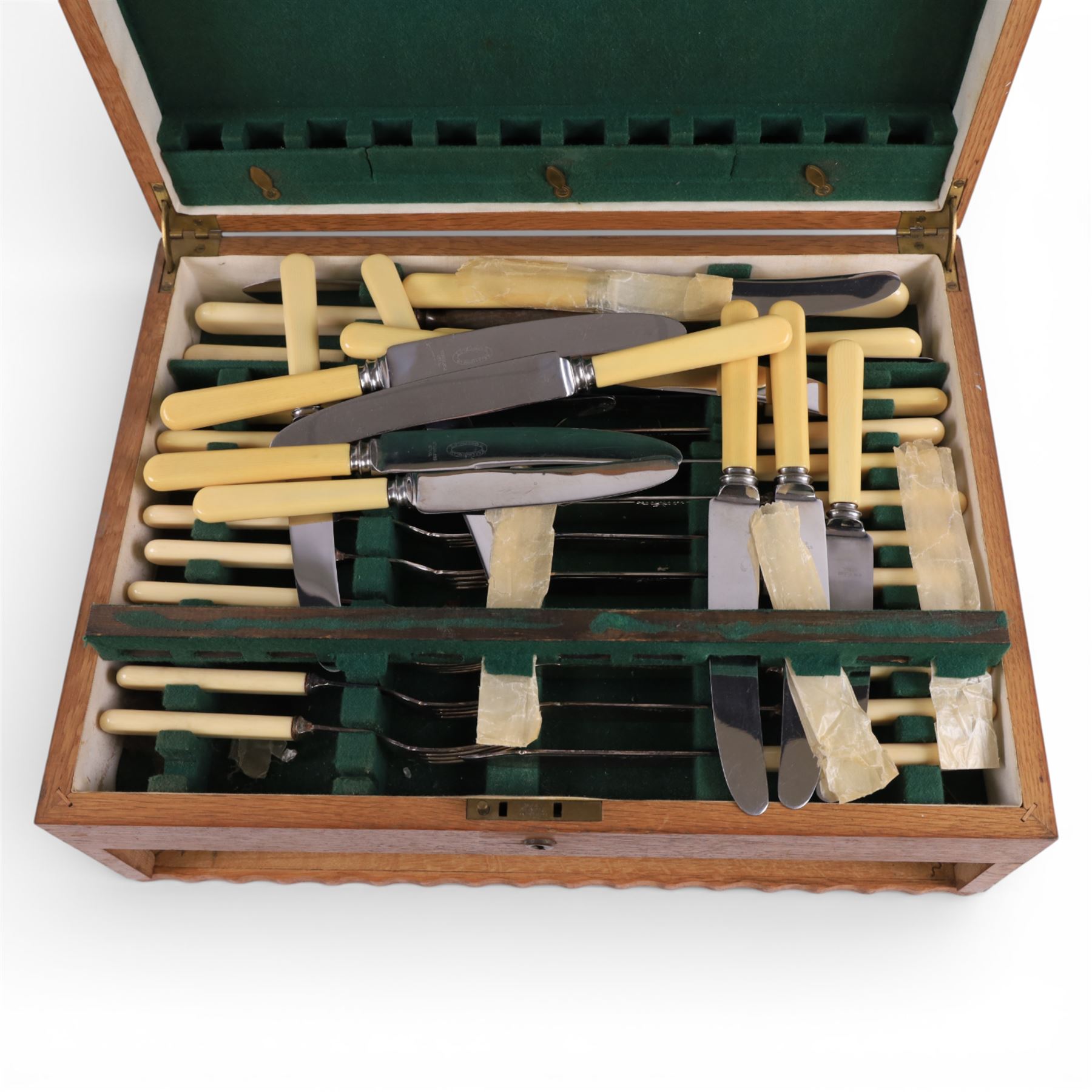 Cased canteen of cutlery by W & JA Baxter